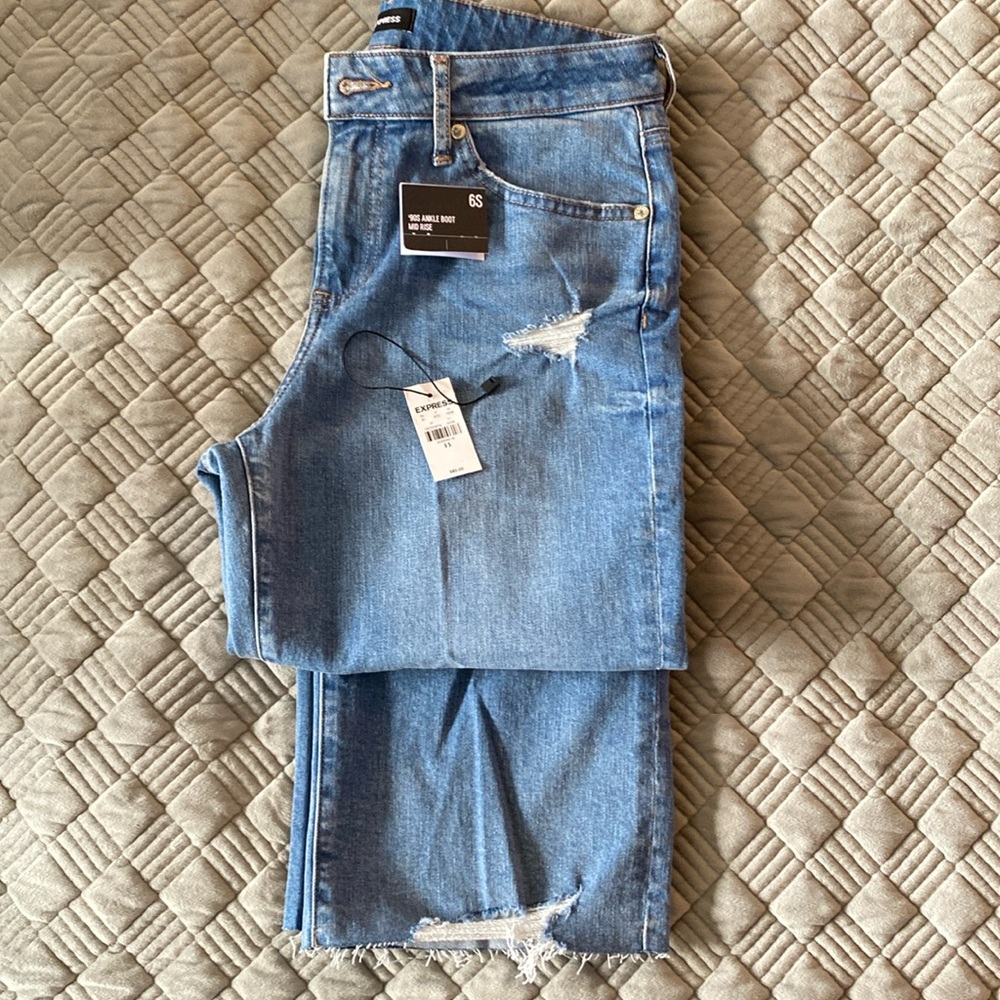 Express Jeans - size 6/short - ankle boot midrise
